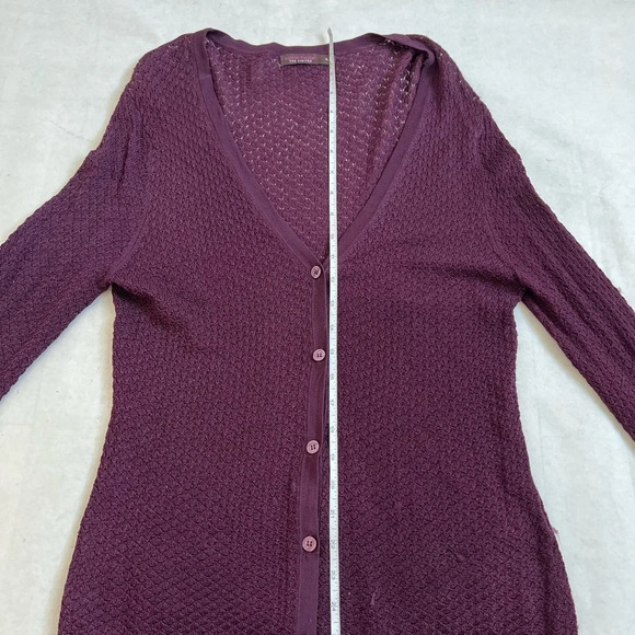 Sophie Theallet for The Limited Women Red Wine Long Sleeves Buttoned Cardigan XL - Picture 4 of 7
